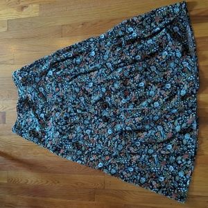 Dark floral maxi skirt
